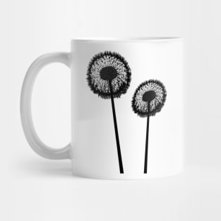 Black Dandelions Mug